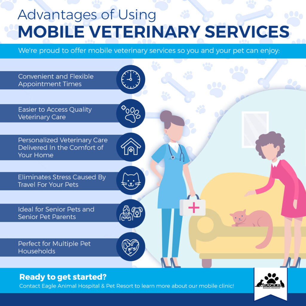 Infogrpahic showing the advantages of a mobile vet